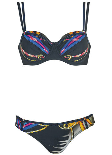 Sunflair black/multicolor bikinisetti